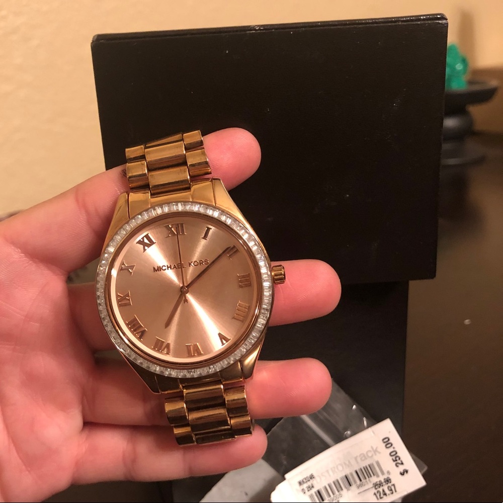 NWT Michael Kors Rose Gold Diamond Watch